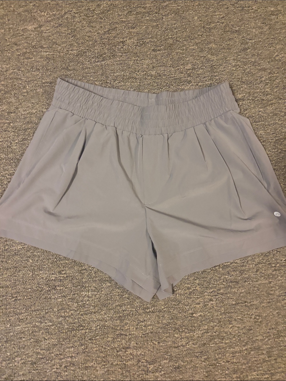 Apana Light Gray Athletic Elastic-Waist Shorts